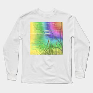 Colour bulrush view Long Sleeve T-Shirt